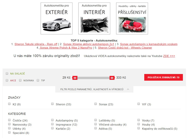 třídění dle kategorie typu autokosmetiky-650